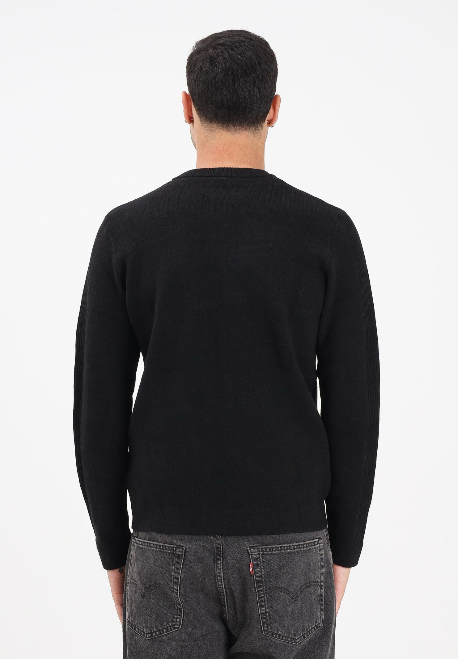 BLAUER Maglioncino girocollo ALLEYNE nero da uomo con logo 25WBLUM01263-006645 999 BLAUER 