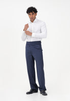 PATRIZIA PEPE Pantalone elegante blu da uomo con cintura alta 5P0557A1WK C166 PATRIZIA PEPE 