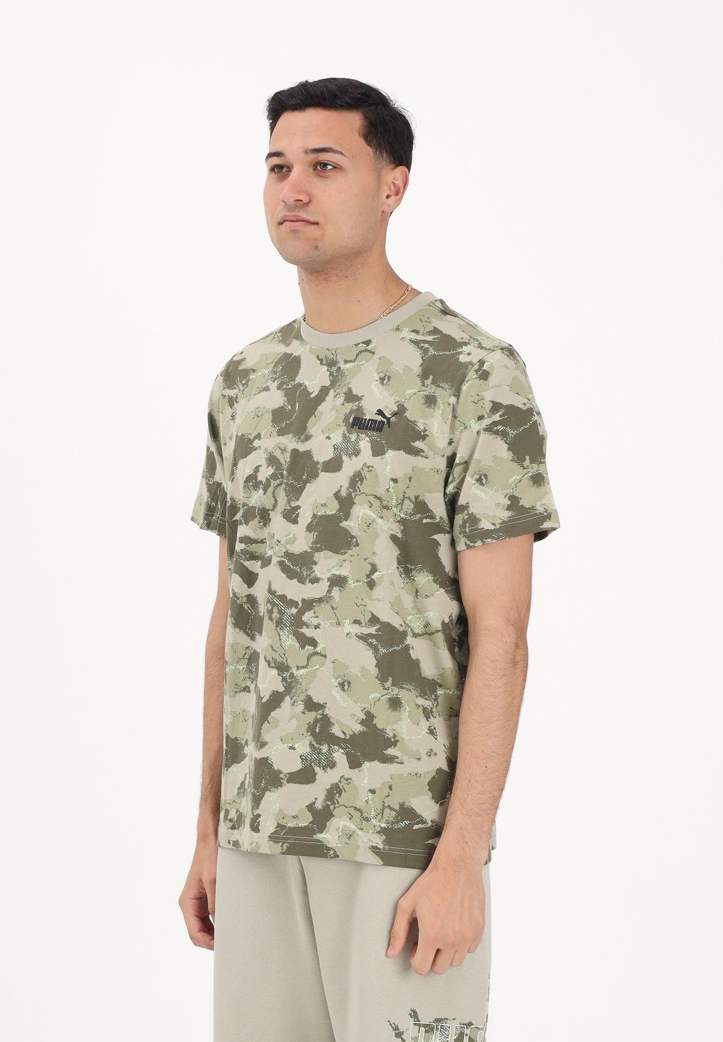 PUMA T-shirt a manica corta Essentials Camo verde militare da uomo 692035 61 PUMA 