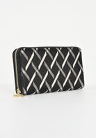 ARMANI EXCHANGE Portafogli nero da donna con stampa diagonale XW000359AF17155 MC043 ARMANI EXCHANGE 