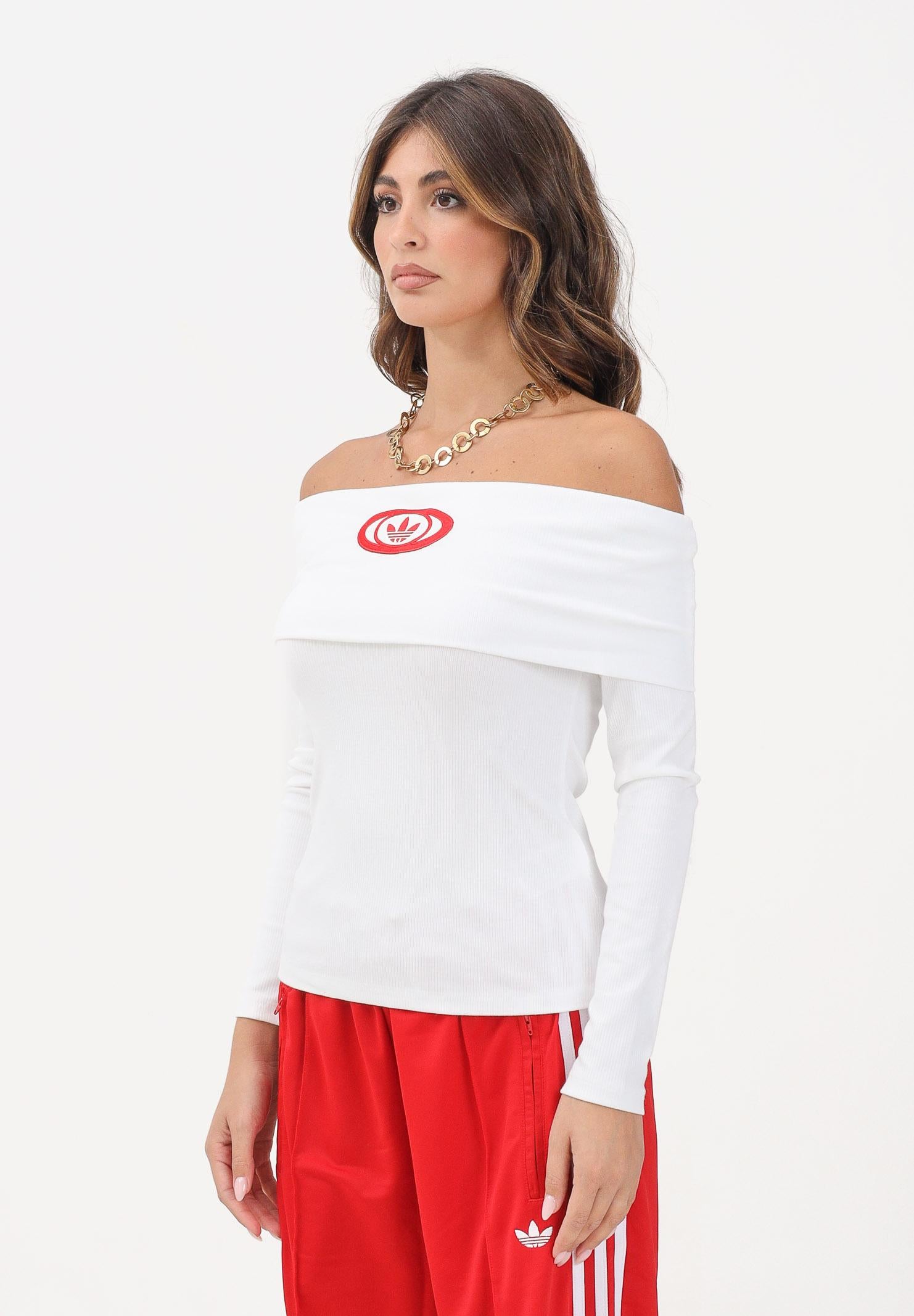 ADIDAS ORIGINALS Maglia Adidas Originals Off Shoulder bianca da donna KA2691  ADIDAS ORIGINALS 