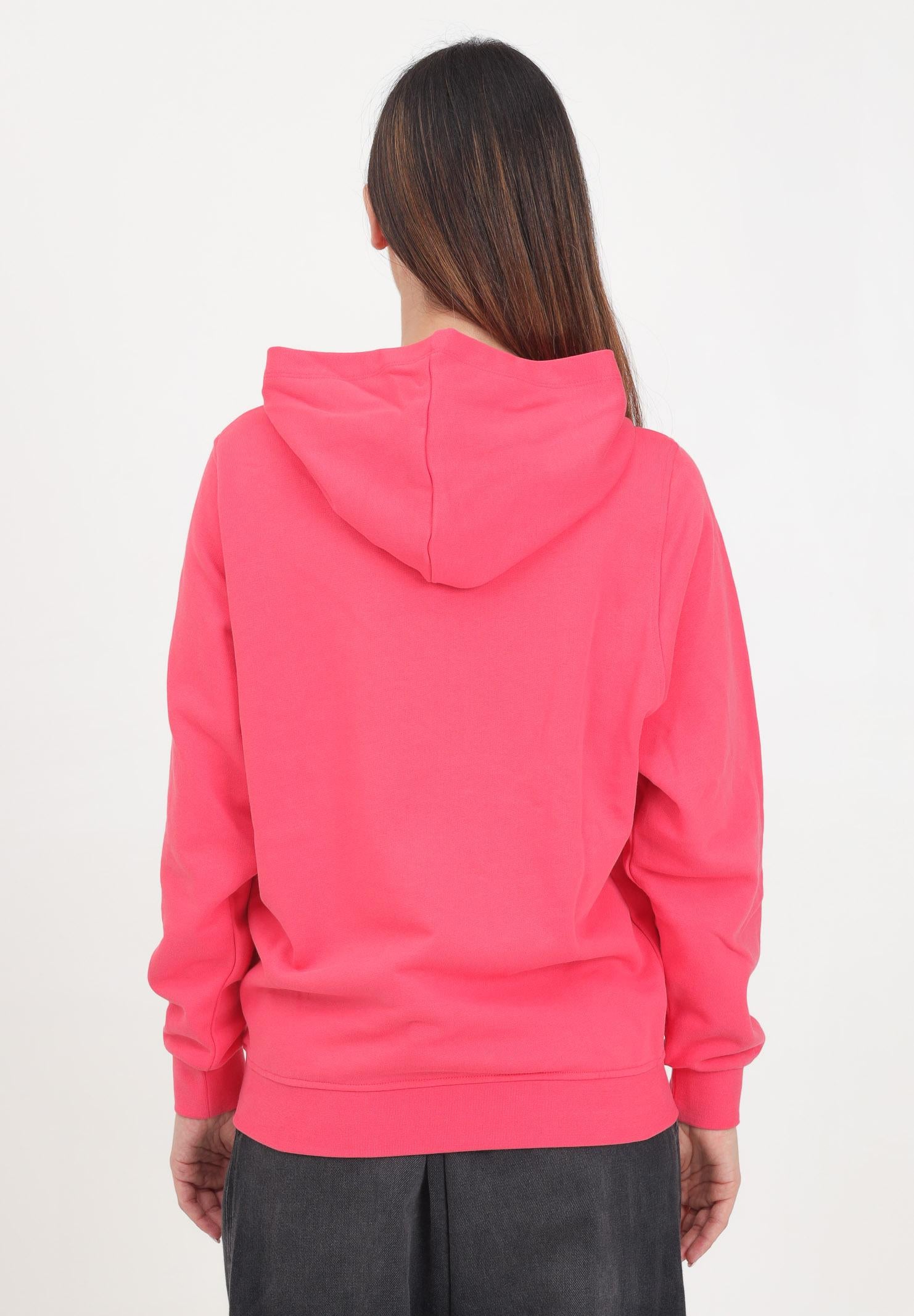 Felpa con cappuccio rosa per donna e bambina con logo Oval D ricamato J02014KYAX3 K384 DIESEL 