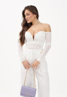 ELISABETTA FRANCHI Body avorio da donna con drappeggi BO01561E2 360 ELISABETTA FRANCHI 