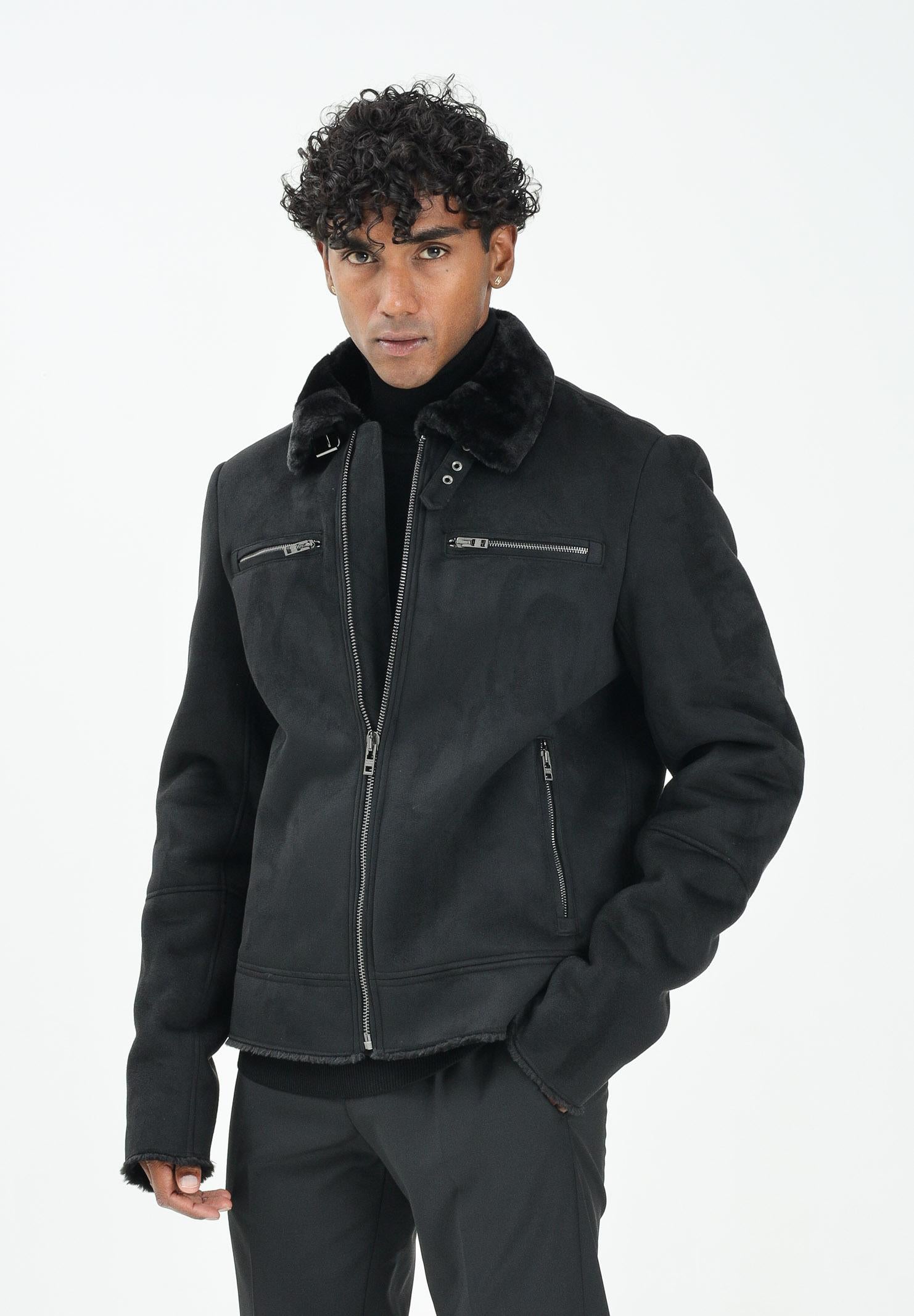 PATRIZIA PEPE Montone nero da uomo 5O0025E018 K102 PATRIZIA PEPE 