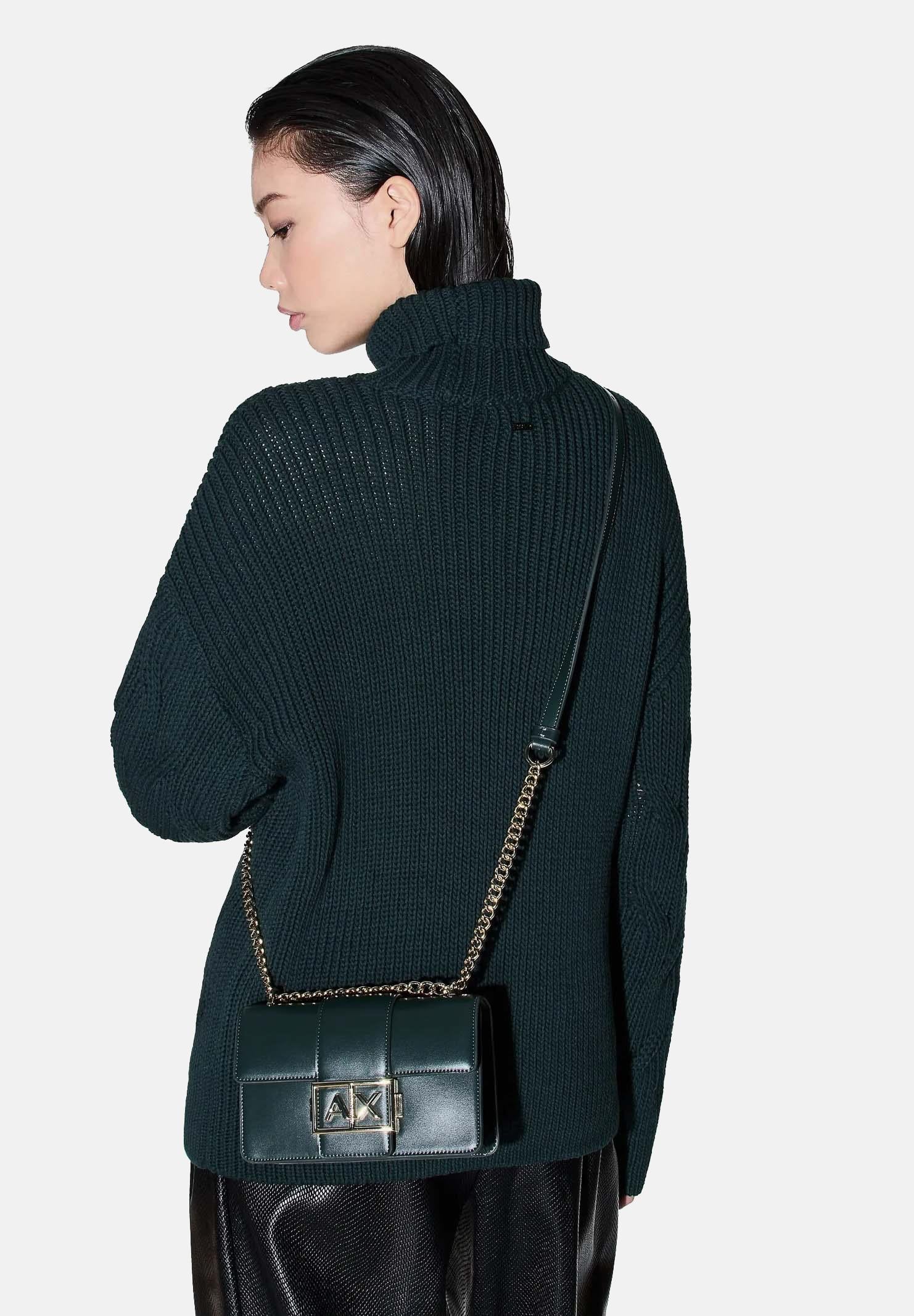 ARMANI EXCHANGE Borsa a tracolla verde da donna con logo XW000071AF12039 U7304 ARMANI EXCHANGE 