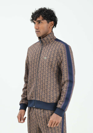 LACOSTE Felpa con zip Paris marrone da uomo SH1368 9I4 LACOSTE 