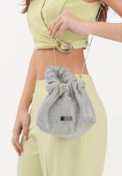 TWENTY FOURHAITCH Borsa a mano argento da donna con strass LB1028162P BOR TWENTY FOURHAITCH 