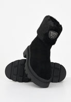 BLAUER Stiali neri da donna con pelliccia e logo F5KIMMEL10SUE BLK BLAUER 