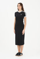 ADIDAS ORIGINALS Abito midi 3 STRIPES nero da donna KD7978 . ADIDAS ORIGINALS 