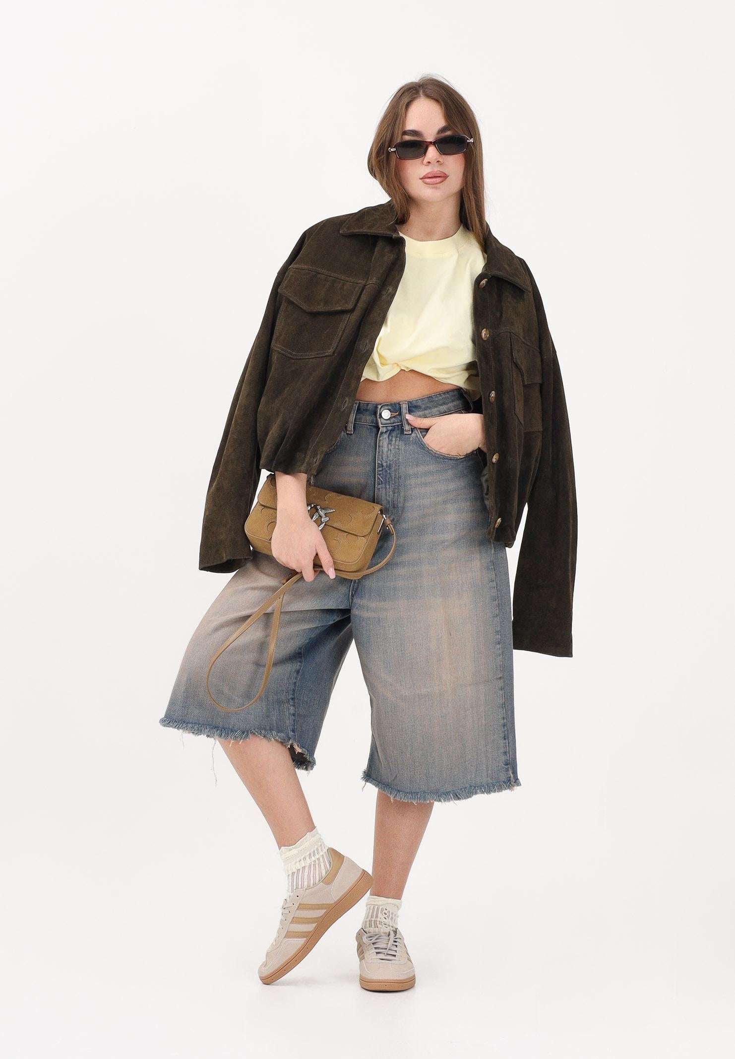 VICOLO Bermuda Carola in denim sabbiato da donna DAB5082 ADE VICOLO 