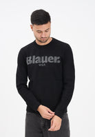 BLAUER Maglioncino girocollo ALLEYNE nero da uomo con logo 25WBLUM01263-006645 999 BLAUER 