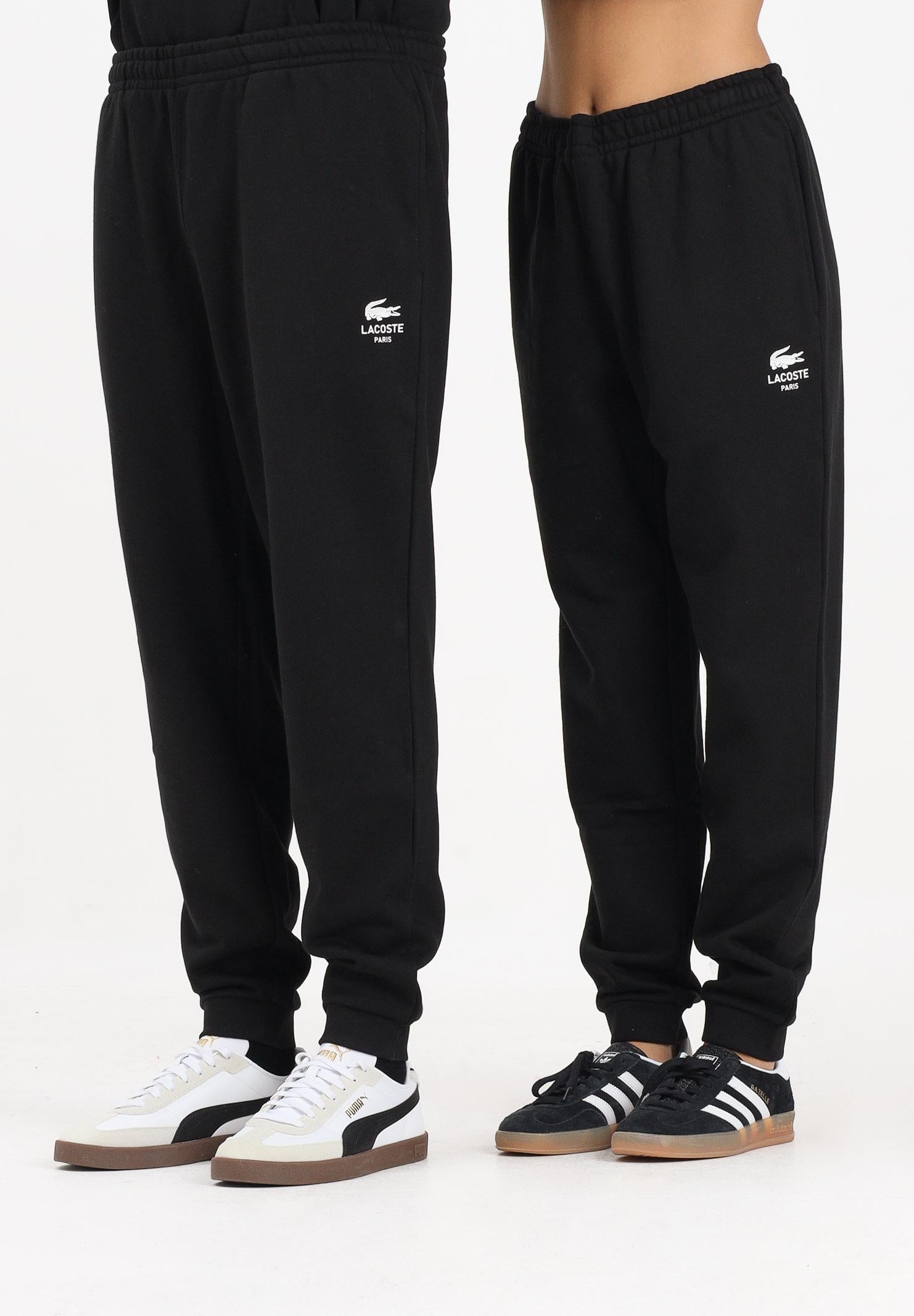 LACOSTE Pantalone sportivo nero per uomo e donna con logo XH2724 031 LACOSTE 