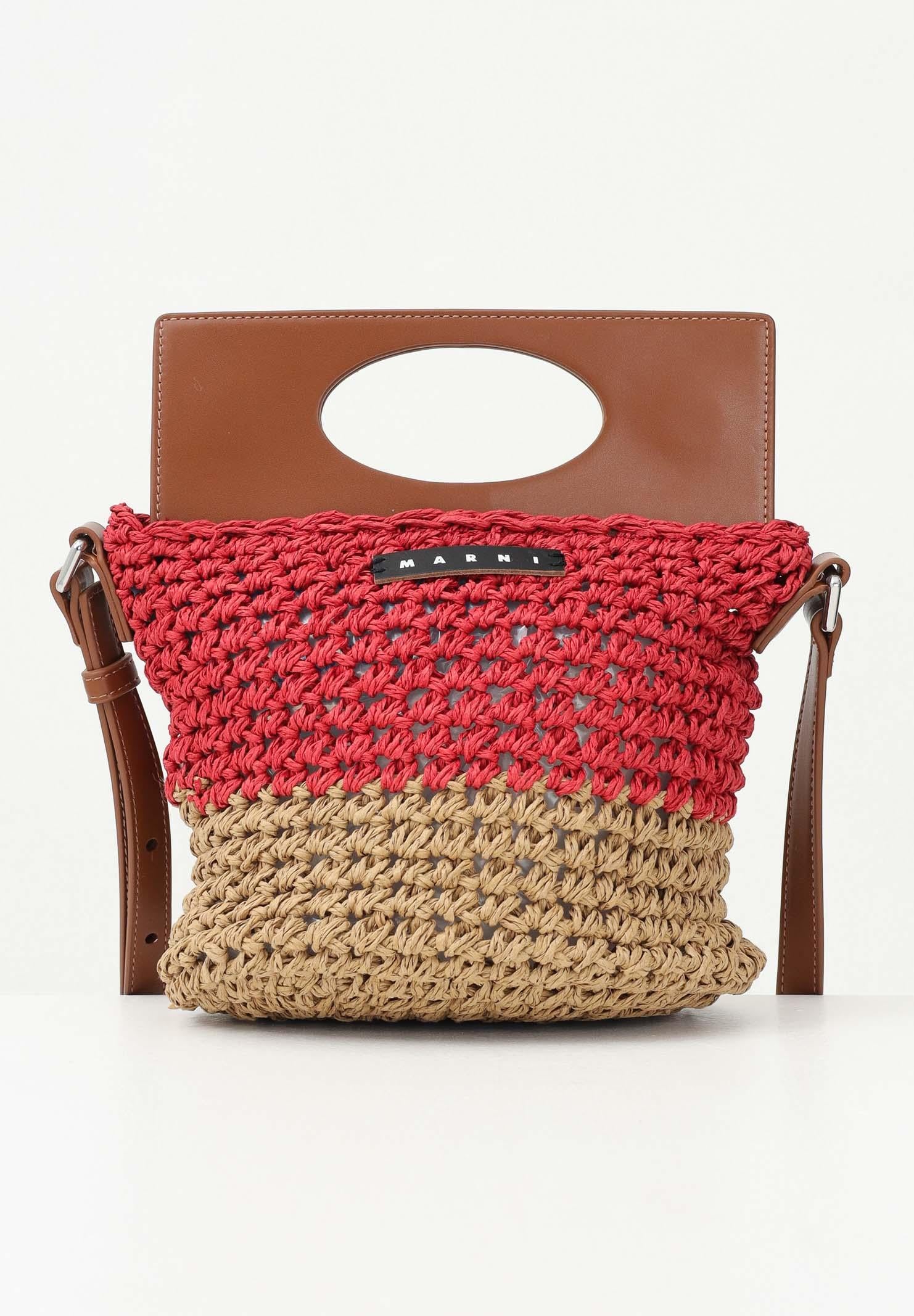 MARNI Borsa leggera in tessuto effetto rafia bicolor da donna M01475M00UH 0M416 MARNI 