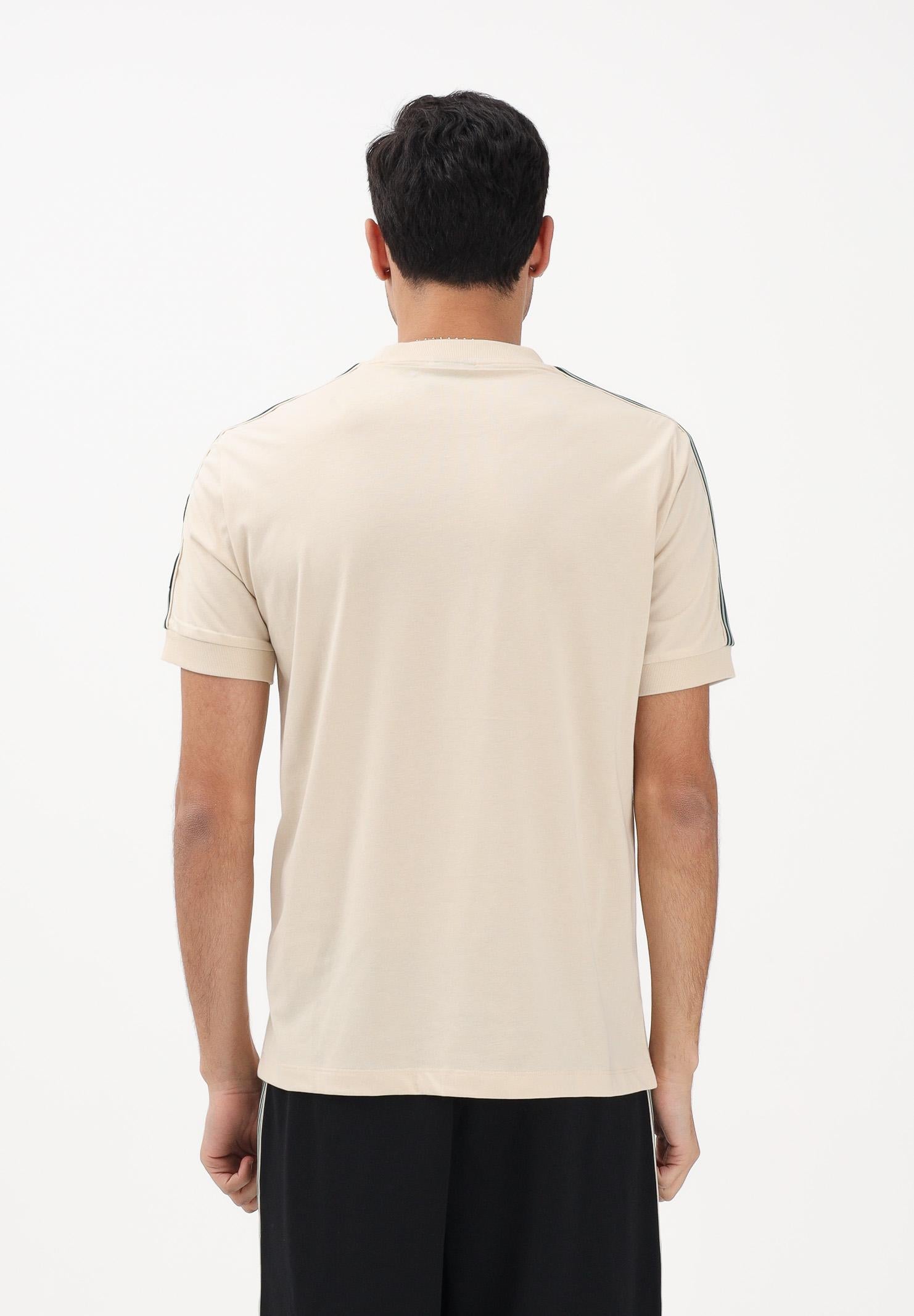 EA7 T-shirt a manica corta beige da uomo con dettaglio in gors sulle spalle e logo EA7 7M001507AF16548 U1088 EA7 