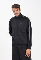 EA7 Felpa con zip nera da uomo rifinita da dettagli gold e logo 7M000620AF17089 UC001 EA7 