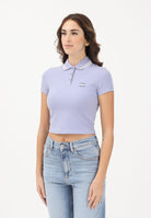 TOMMY JEANS Polo a manica corta lilla da donna con logo DW0DW21932 C5U TOMMY JEANS 