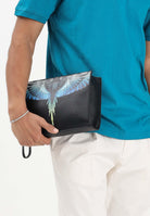 MARCELO BURLON COUNTY OF MILAN Pochette nera per uomo e donna con stampa ali COMAS2603480895 . MARCELO BURLON COUNTY OF MILAN 