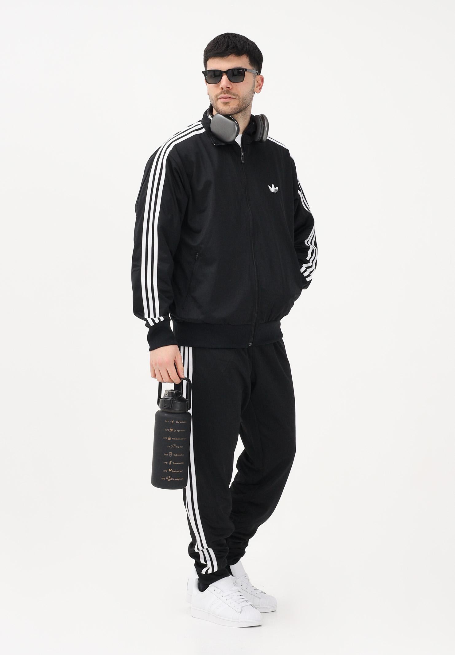 ADIDAS ORIGINALS Felpa con zip FIREBIRD nera da uomo KD8312 . ADIDAS ORIGINALS 