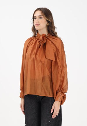 VICOLO Blusa caramello da donna con fiocco TF0488 CA VICOLO 
