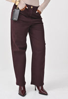 ELISABETTA FRANCHI Jeans in denim bordeaux da donna PJ04D56E2 EA4 ELISABETTA FRANCHI 