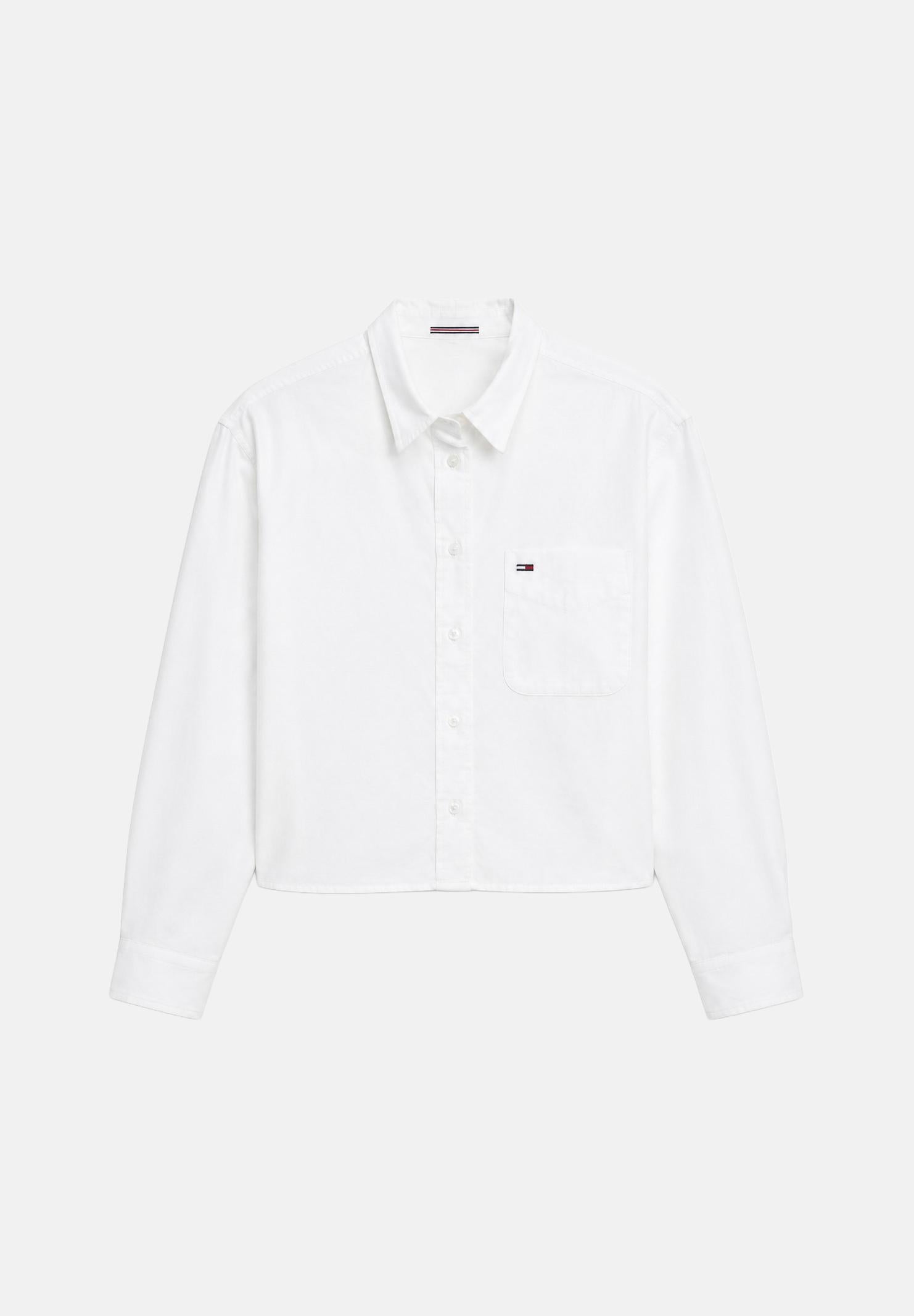 TOMMY JEANS camicia cropped TJW Rlx Crop Shirt Ecru bianco donna. DW0DW22943 YBL TOMMY JEANS 