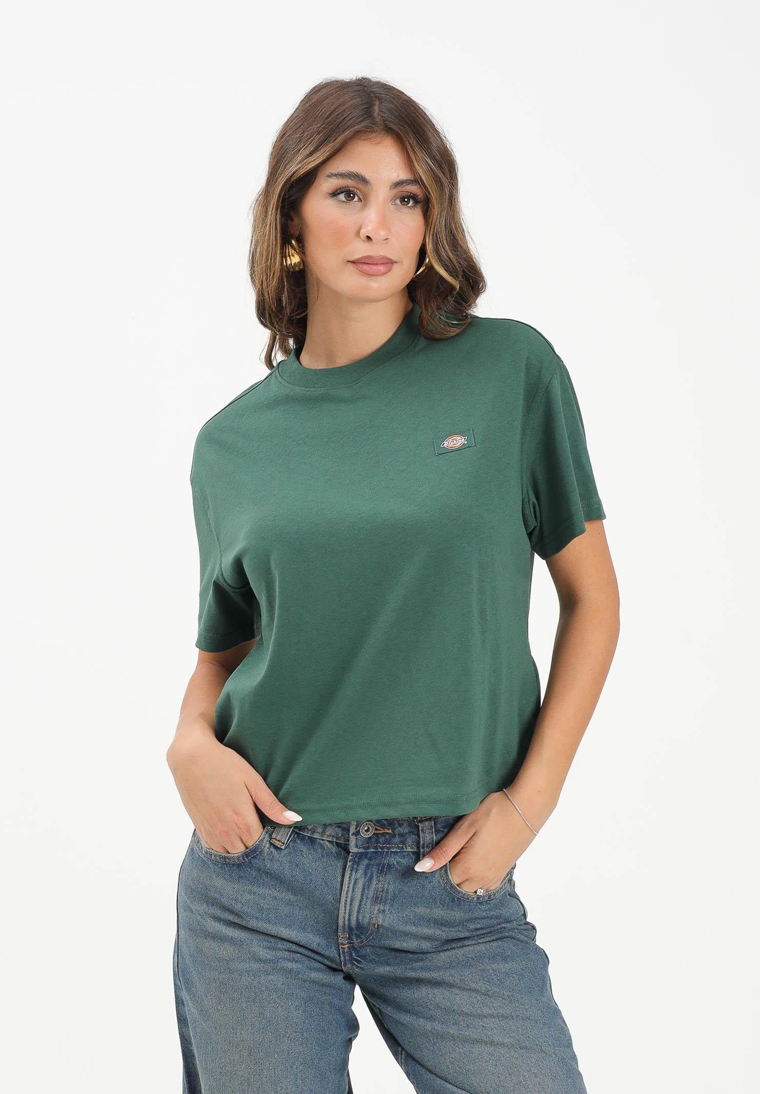 DICKIES T-shirt a manica corta Oakport verde da donna DK0A4Y8LPIN1  DIckies 