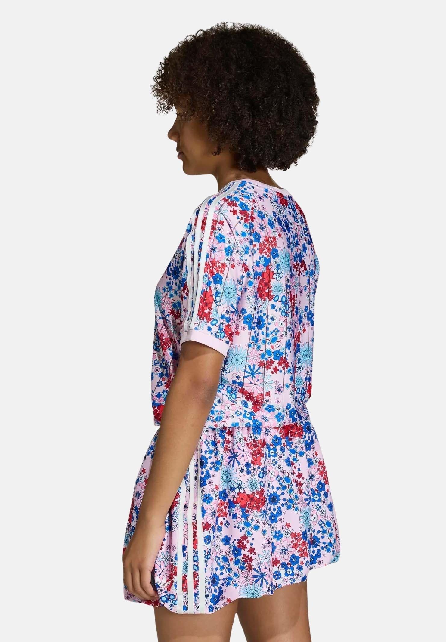 ADIDAS ORIGINALS T-shirt adidas Originals x Liberty London Clear Pink rosa multicolore da bambina KD1765 . ADIDAS ORIGINALS 