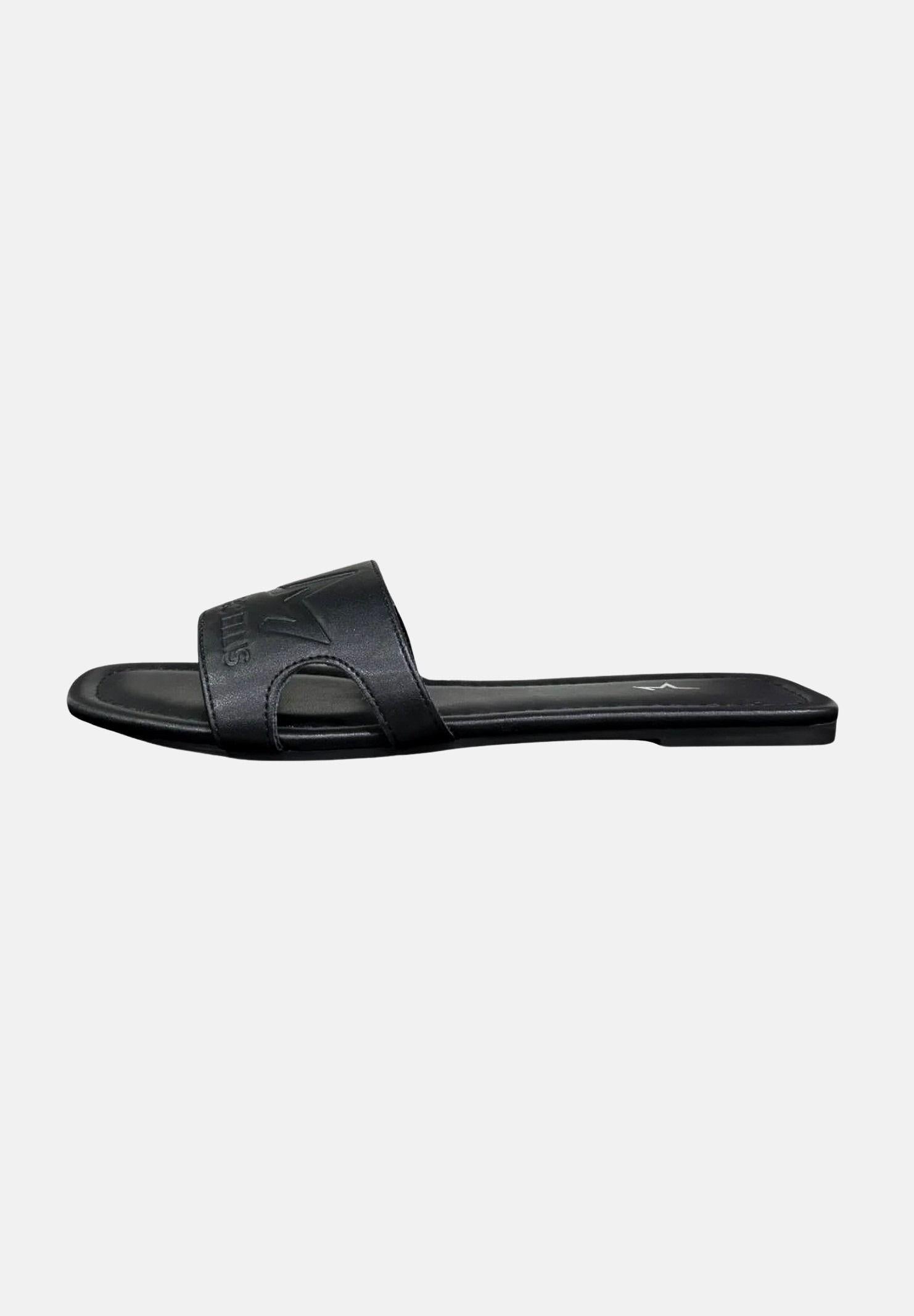 MARC ELLIS Ciabatte flat nere da donna con logo ME261C150 BX1 MARC ELLIS 
