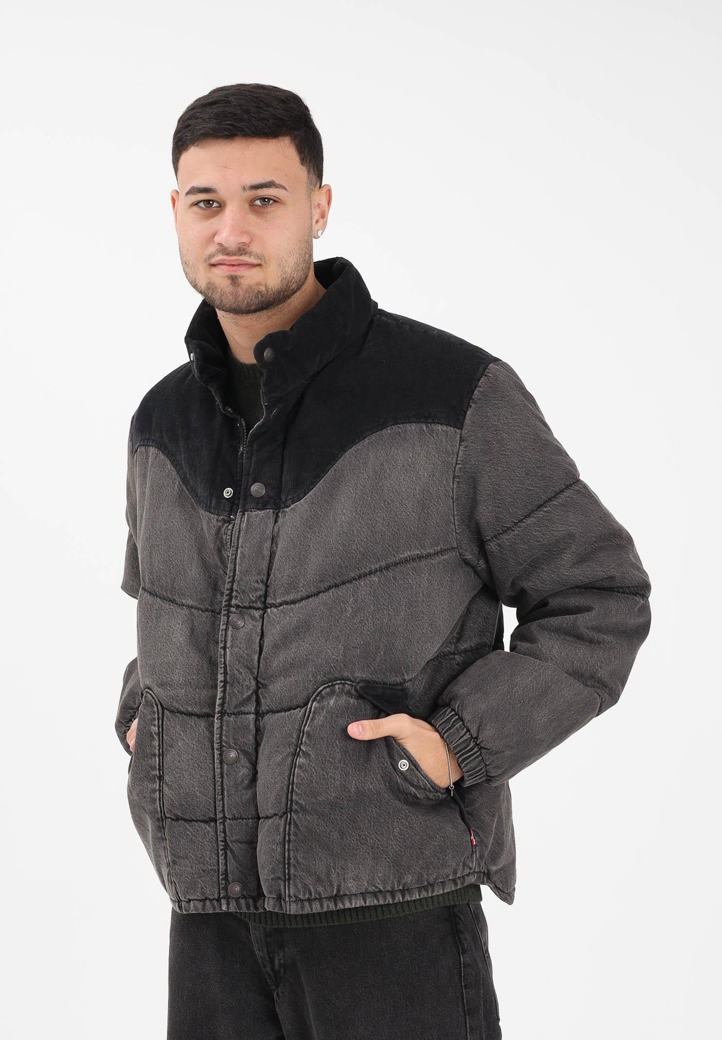 LEVI'S® Piumino Wild West in denim nero da uomo 004EX-0001 . LEVI'S® 