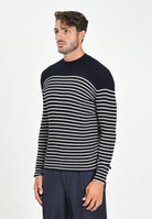 ARMANI EXCHANGE Maglioncino girocollo blu da uomo con motivo a righe XM001876AF11960 FB056 ARMANI EXCHANGE 