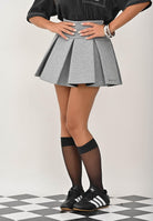 MARNI Gonna corta grigia per donna e ragazze in neoprene a balze M01550M00VC 0M923 MARNI 