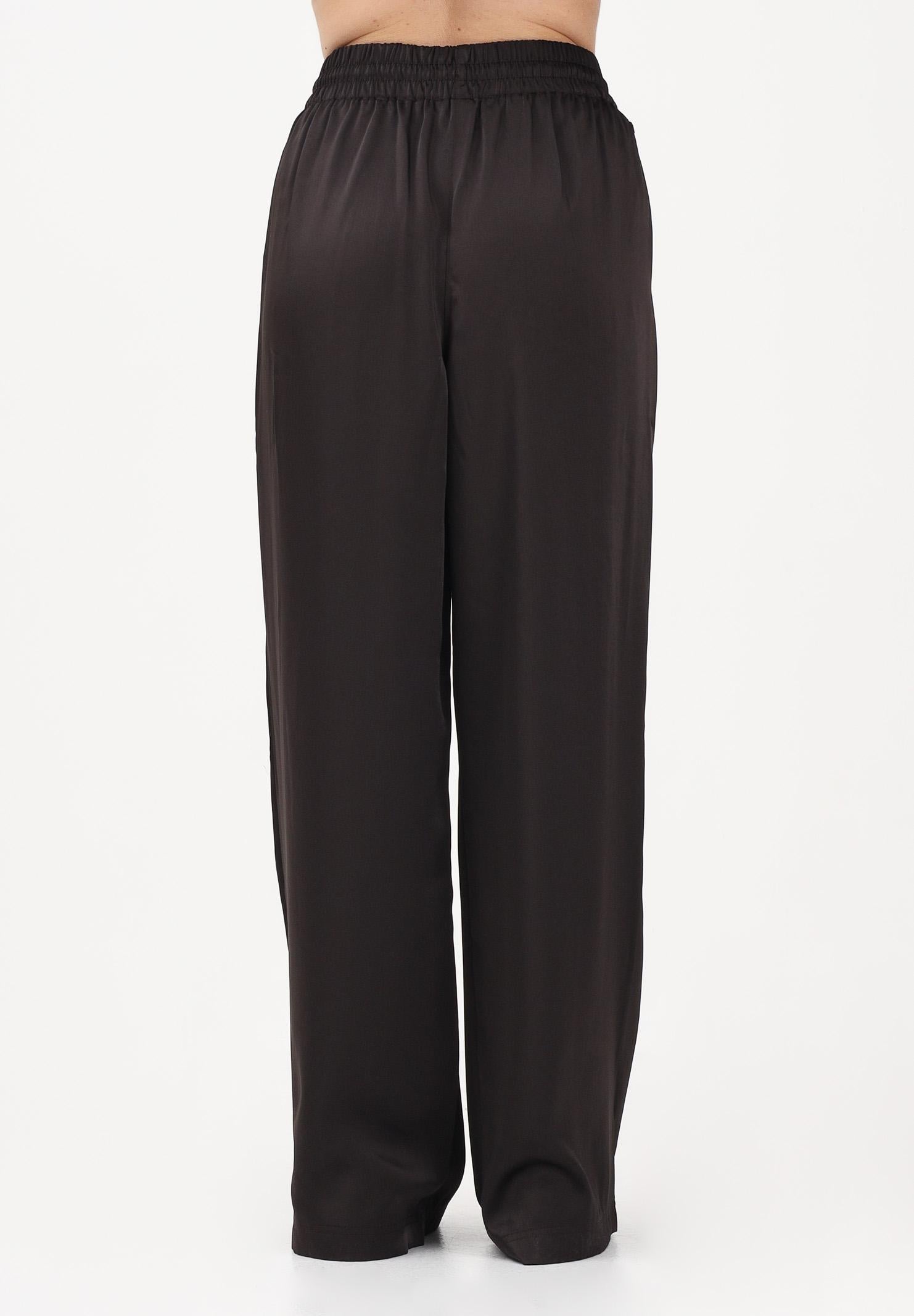 LACOSTE Pantalone marrone da donna in raso elasticizzato HF9801 3LA LACOSTE 