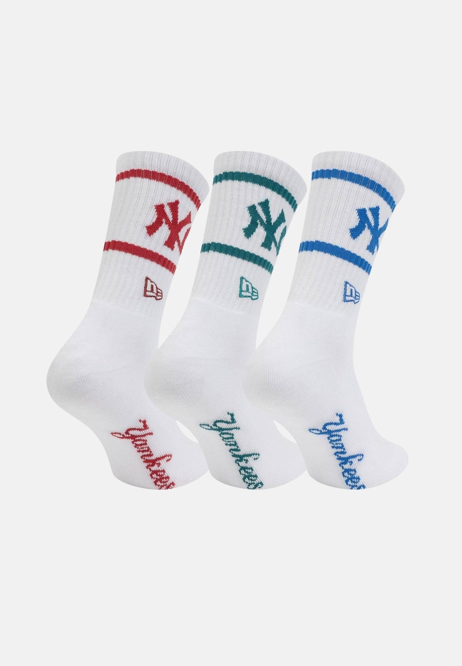 NEW ERA Calzini (3paia) New York Yankees MLB bianchi per uomo e donna 60771259 . NEW ERA 
