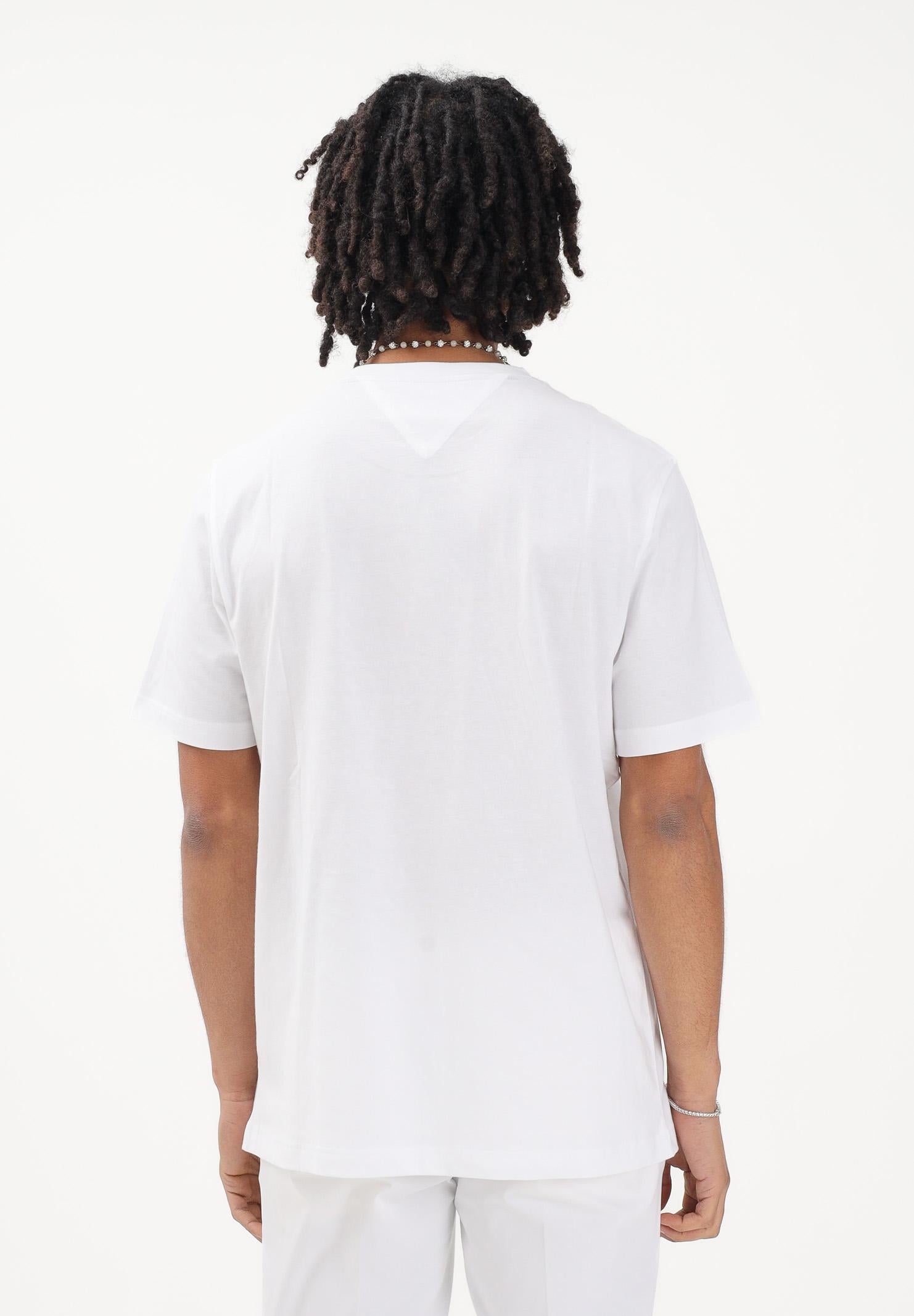 TOMMY HILFIGER T-shirt a manica corta bianca da uomo con stampa MW0MW42365 YBR TOMMY HILFIGER 
