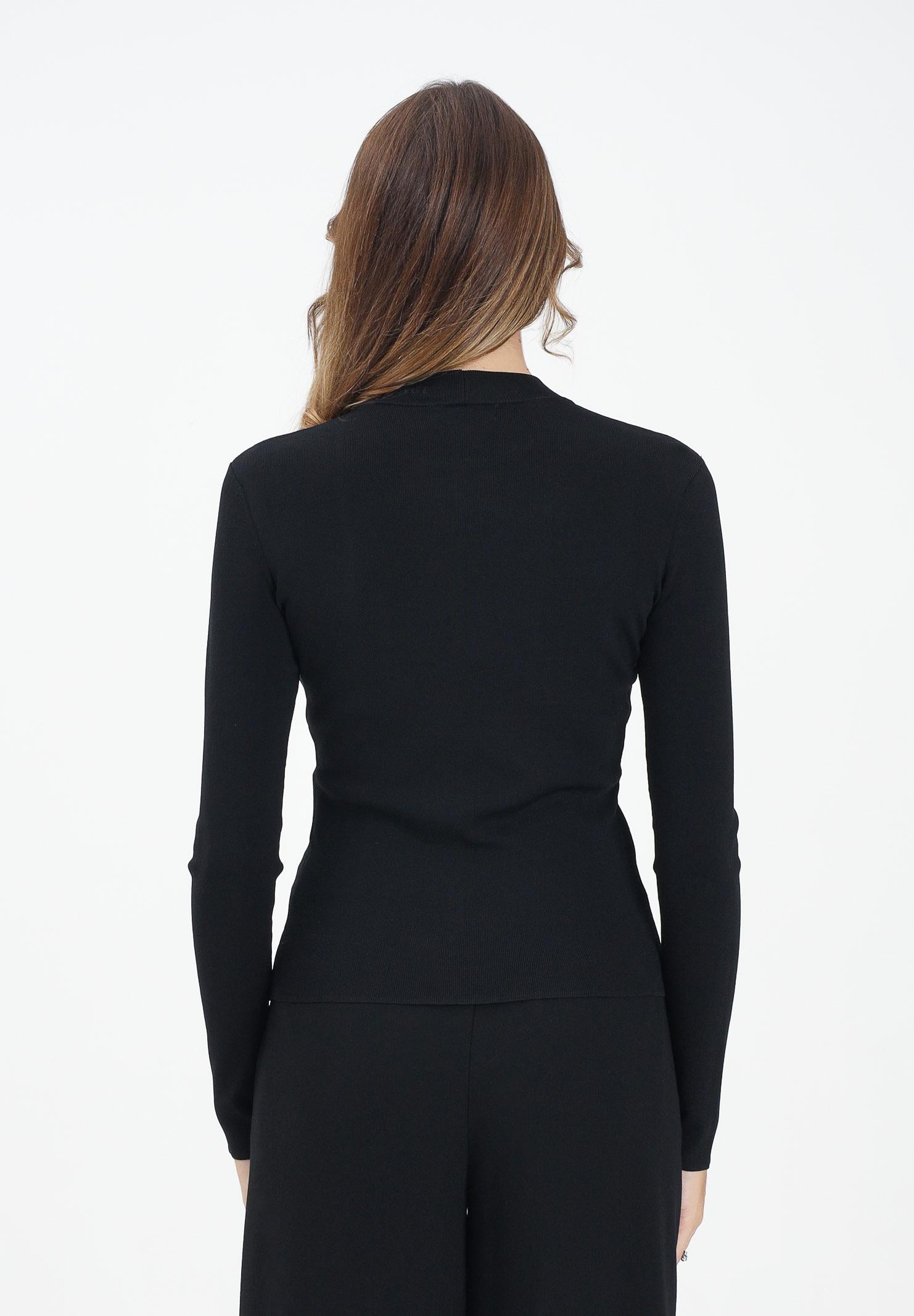 ARMANI EXCHANGE Maglioncino girocollo nero da donna con ricamo logo XW000763AF10352 UC001 ARMANI EXCHANGE 