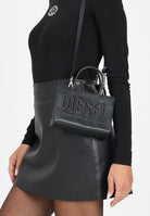 DIESEL Borsa a mano nera da donna con logo in rilievo J02529P8073 T8013 DIESEL 