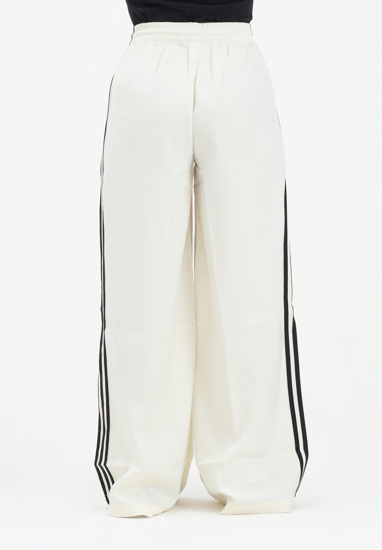 ADIDAS ORIGINALS Pantalone sportivo Adicolor Satin Wide Leg panna da donna KD2542 . ADIDAS ORIGINALS 