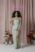 SANTAS Abito lungo CREAM verde menta da donna PV25020 VERDE SANTAS 