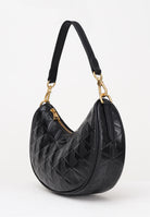 LACOSTE Borsa a spalla nera da donna in pelle goffrata Maheki NF4710 000 LACOSTE 