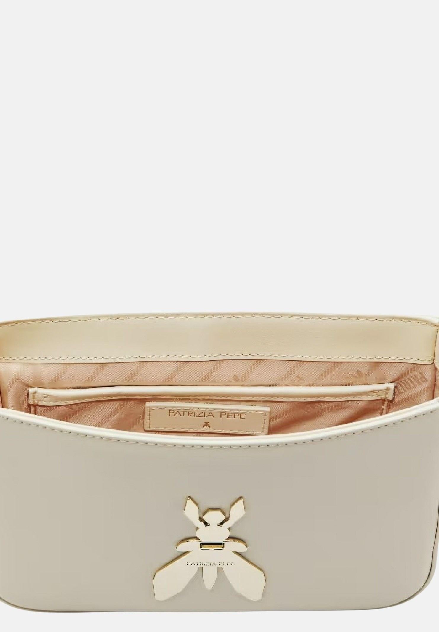 PATRIZIA PEPE Borsa a tracolla Essential Fly panna da donna 8B0303L061 W405 PATRIZIA PEPE 