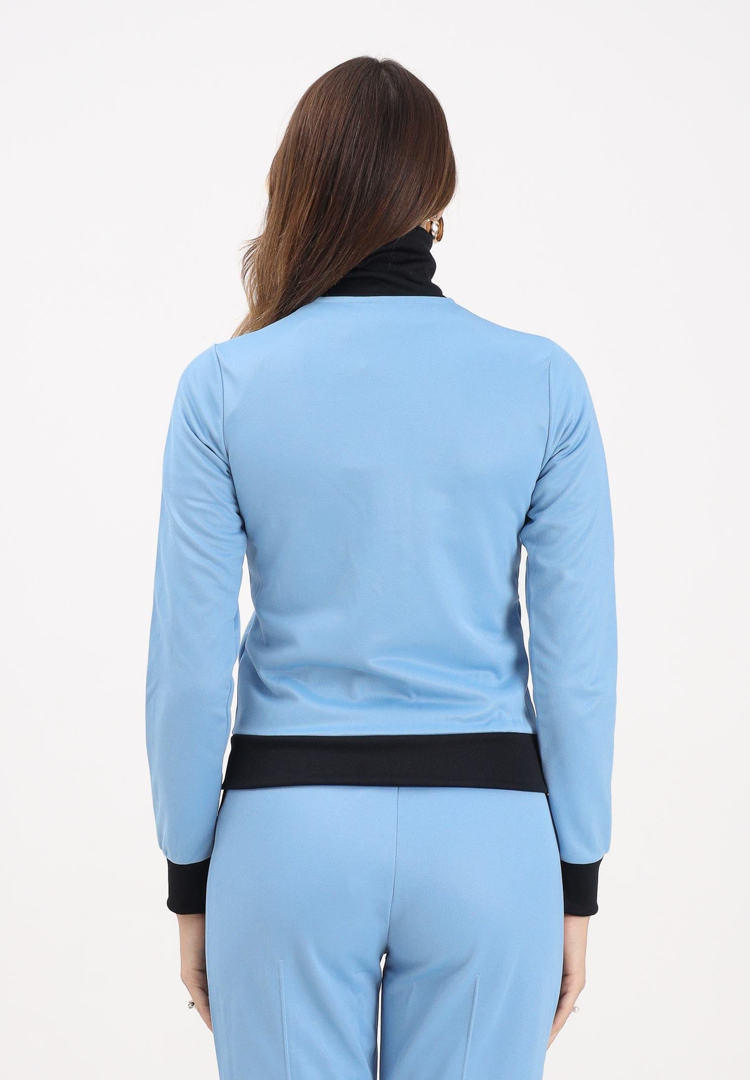 ADIDAS ORIGINALS Felpa con zip Heritage azzurra e nera da donna JX7851  ADIDAS ORIGINALS 