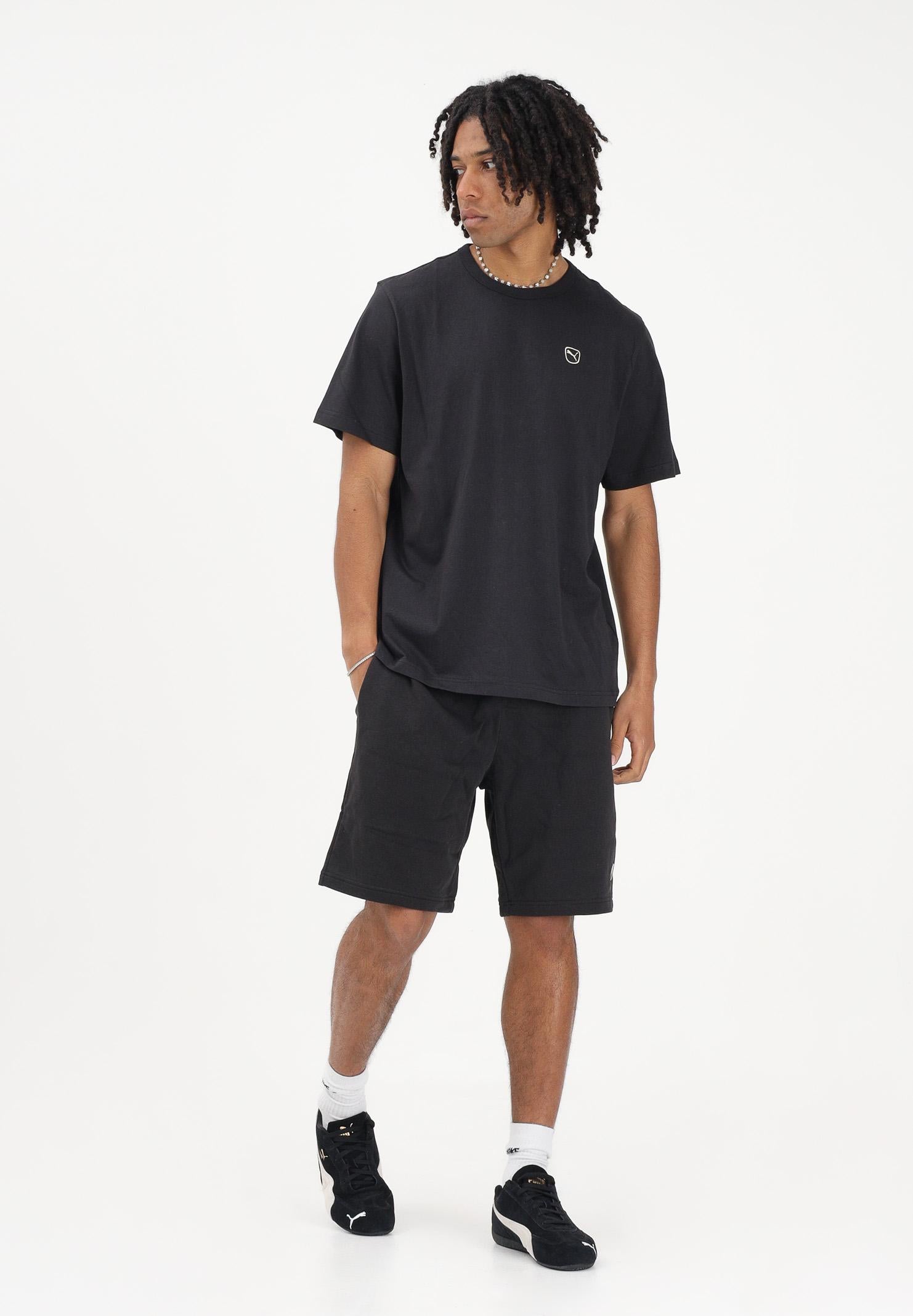 PUMA T-shirt a manica corta Essentials Elevated nera da uomo 692054 01 PUMA 