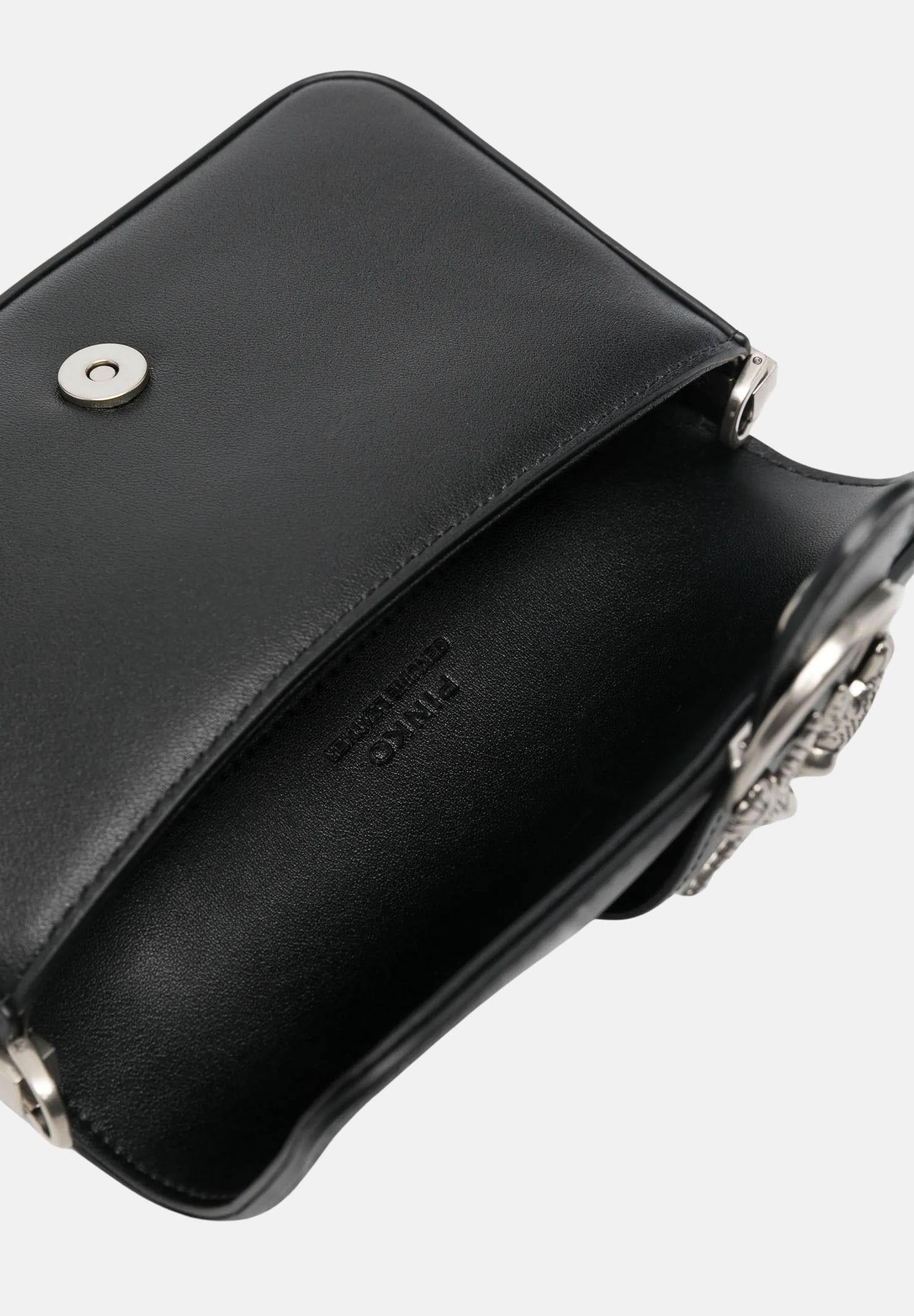 PINKO Borsa a tracolla Baby Love Bag One Slouchy nera da donna 105353A0QO Z99O PINKO 