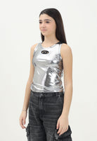 DIESEL Canotta Tlynys argento per donna, ragazze e bambine con logo Oval D J021780THAG K981C DIESEL 