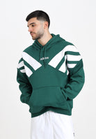 ADIDAS ORIGINALS Felpa con cappuccio Archive Cut Line verde da uomo JX3063  ADIDAS ORIGINALS 