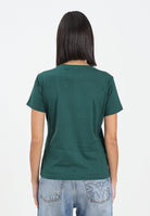 PINKO T-shirt a manica corta verde da donna con logo Love Birds 100535A2RN X79 PINKO 