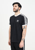 T-shirt a manica corta Adicolor Classics 3-Stripes nera da uomo IA4845  ADIDAS ORIGINALS 