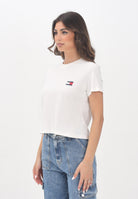 TOMMY JEANS T-shirt a manica corta bianca da donna con maxi logo DW0DW21423YBH  TOMMY JEANS 