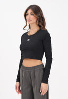 ADIDAS ORIGINALS Top sportivo Essentials Ribbed Crop nero da donna IW5725  ADIDAS ORIGINALS 