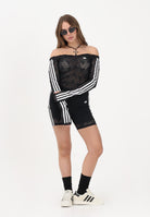 ADIDAS ORIGINALS Top a manica lunga Lace Bardot nero da donna<BR/> KD0350 . ADIDAS ORIGINALS 